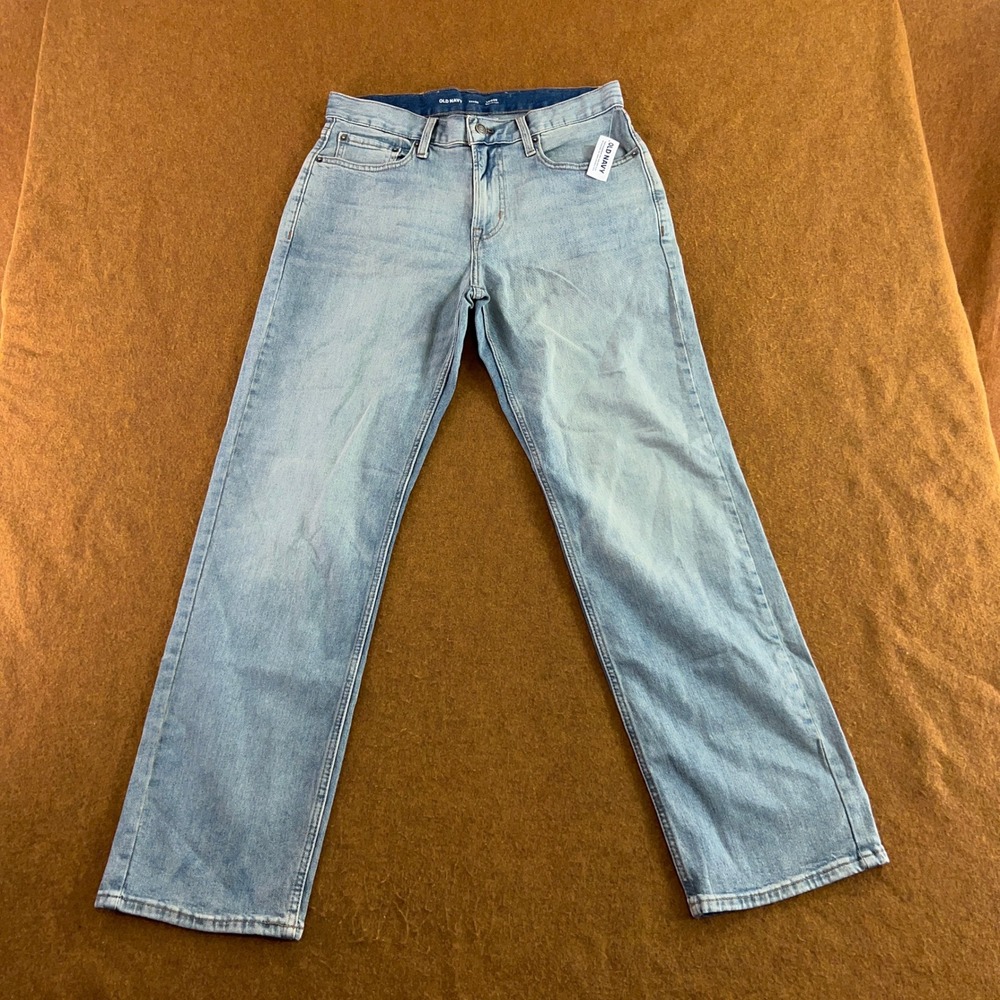 Old Navy Mens 32x32 Light Wash Loose Built-In Flex Jeans NWT